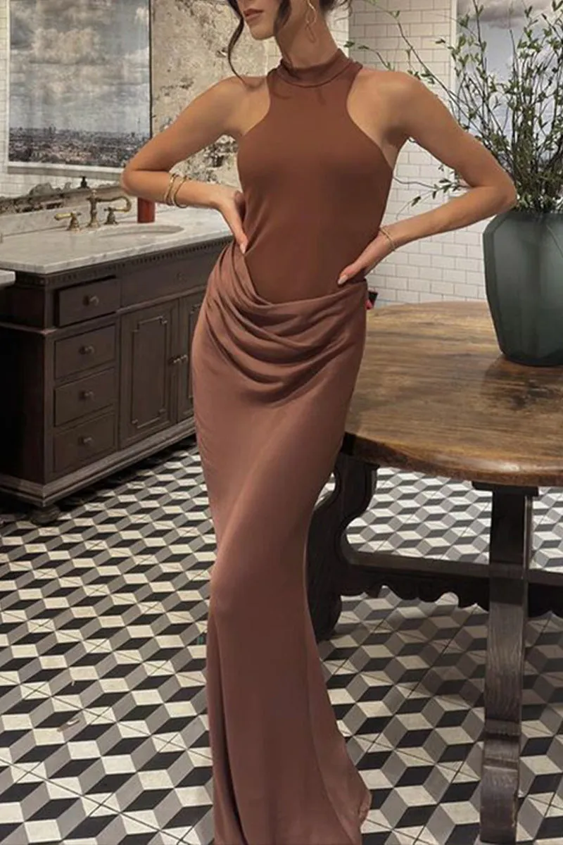 BS3397 Sleeveless Fishtail Party Dress