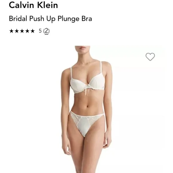 Calvin Klein Bridal Bra White Lace size 32A