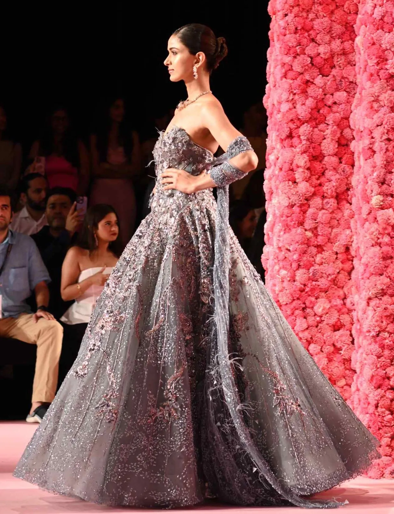 Camelia deep ice blue gown