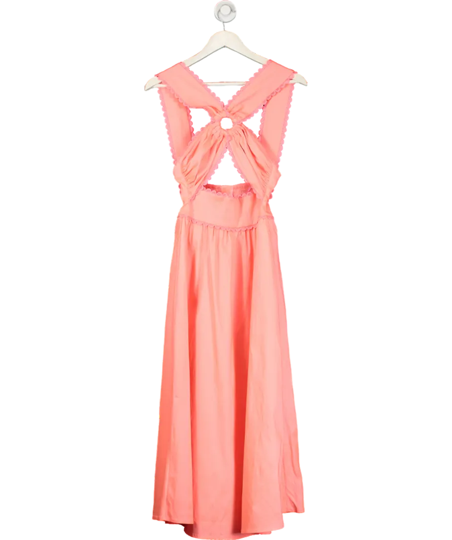 Celia B Orange Avalon Ring Detail Dress UK XS