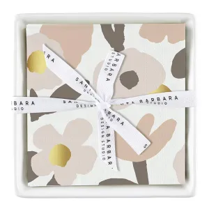 Ceramic Napkin Tray   Napkin - Blush Flowers: Material