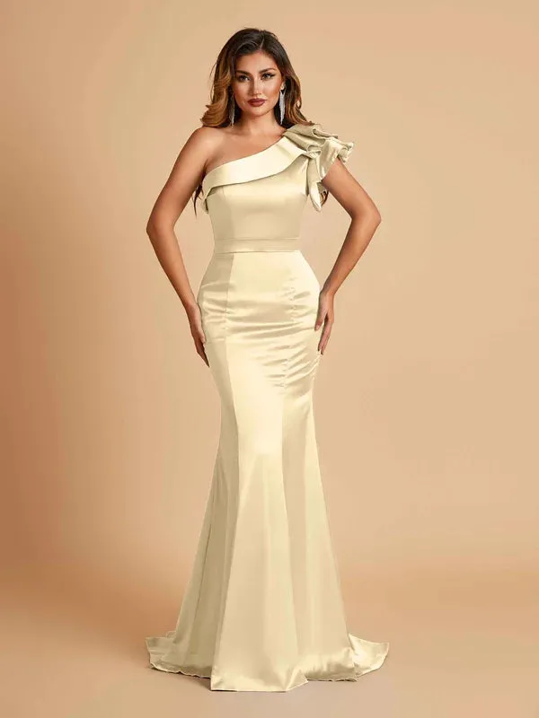 Champagne Mismatched Unique Sexy Mermaid Floor Length Bridesmaid Dresses Online