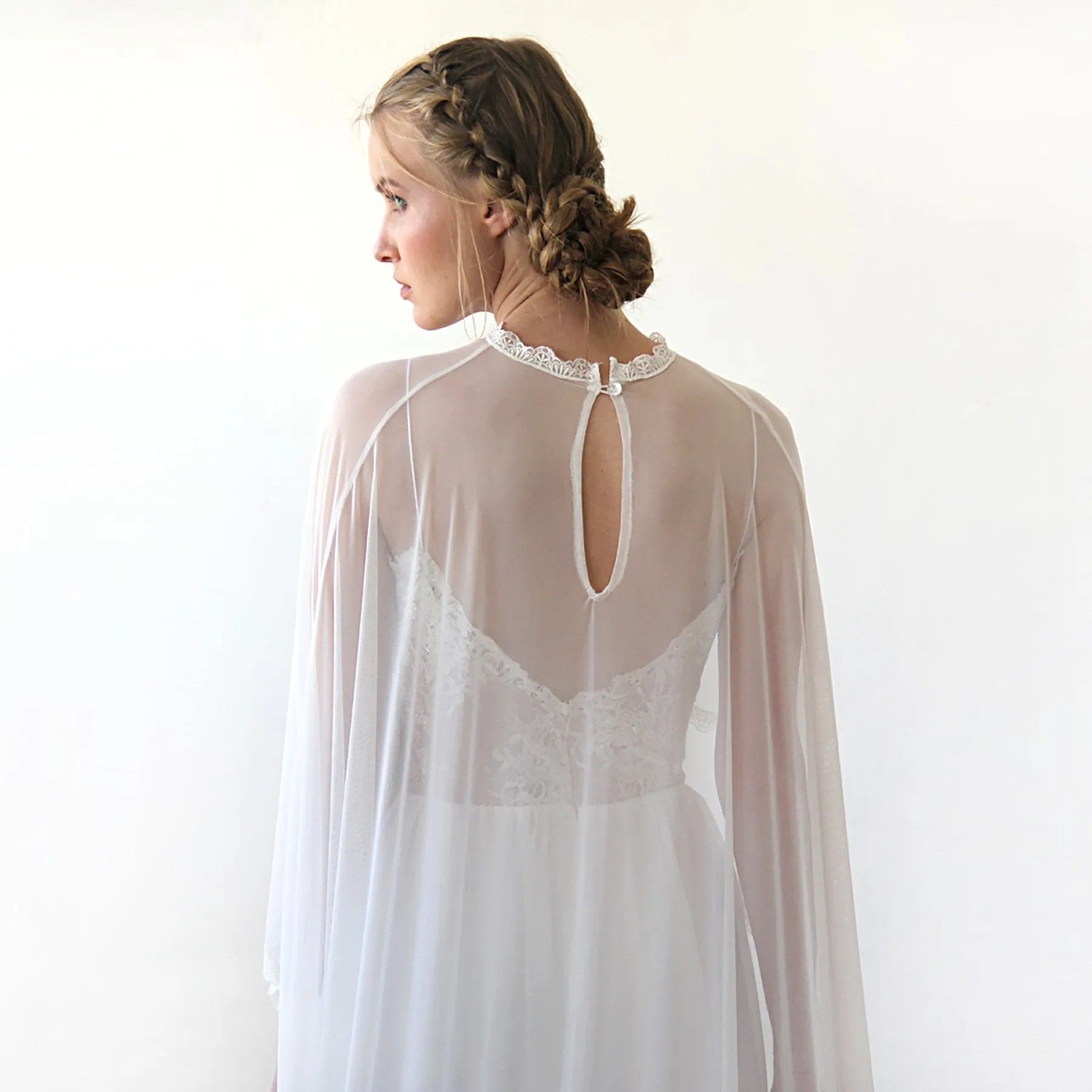Chiffon Mesh Cape #4027