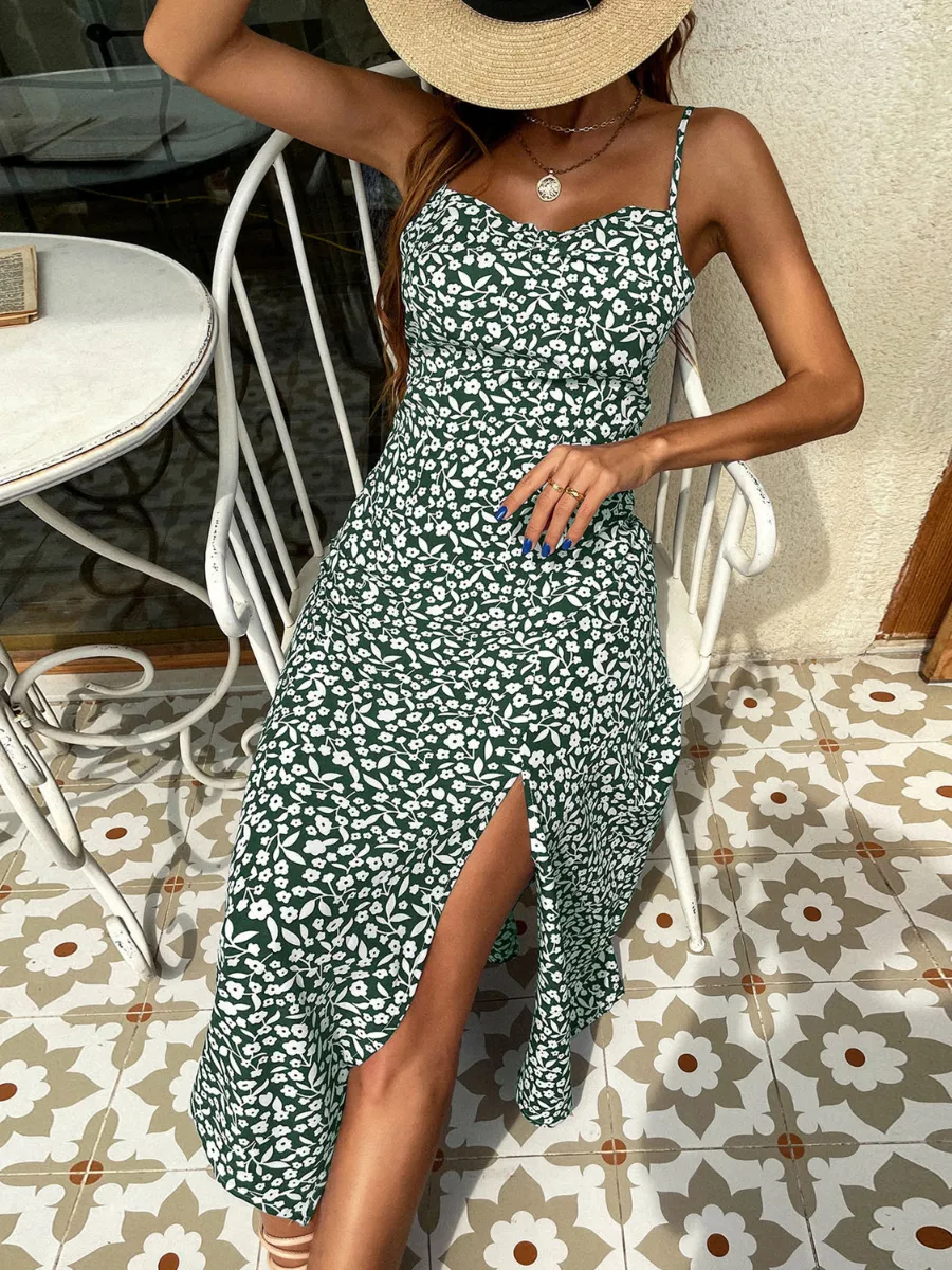 Cleo Floral Dress - Green
