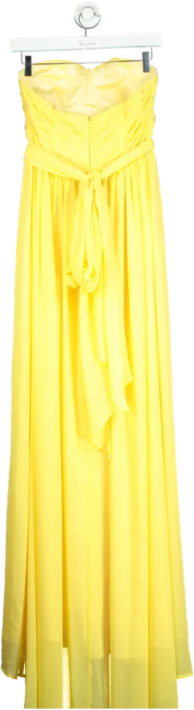 Coast Yellow Strapless Maxi Dress UK 8
