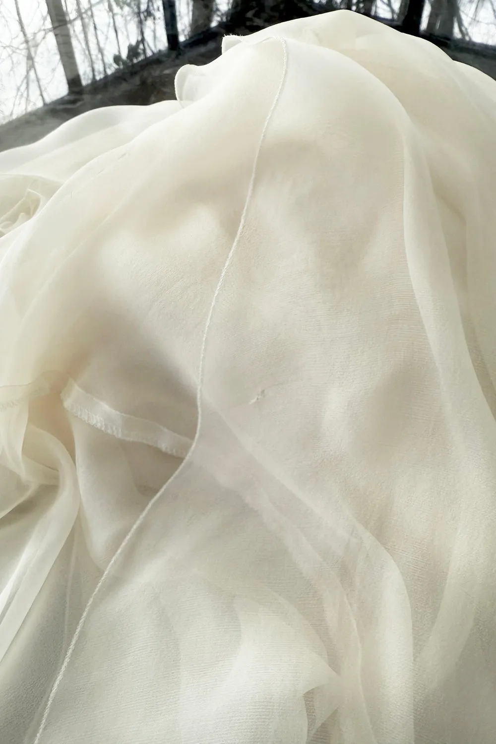 Cruise 2010 Christian Dior by John Galliano White Silk Chiffon Draped Dress w Train