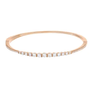 CZ Graduated Round Bangle