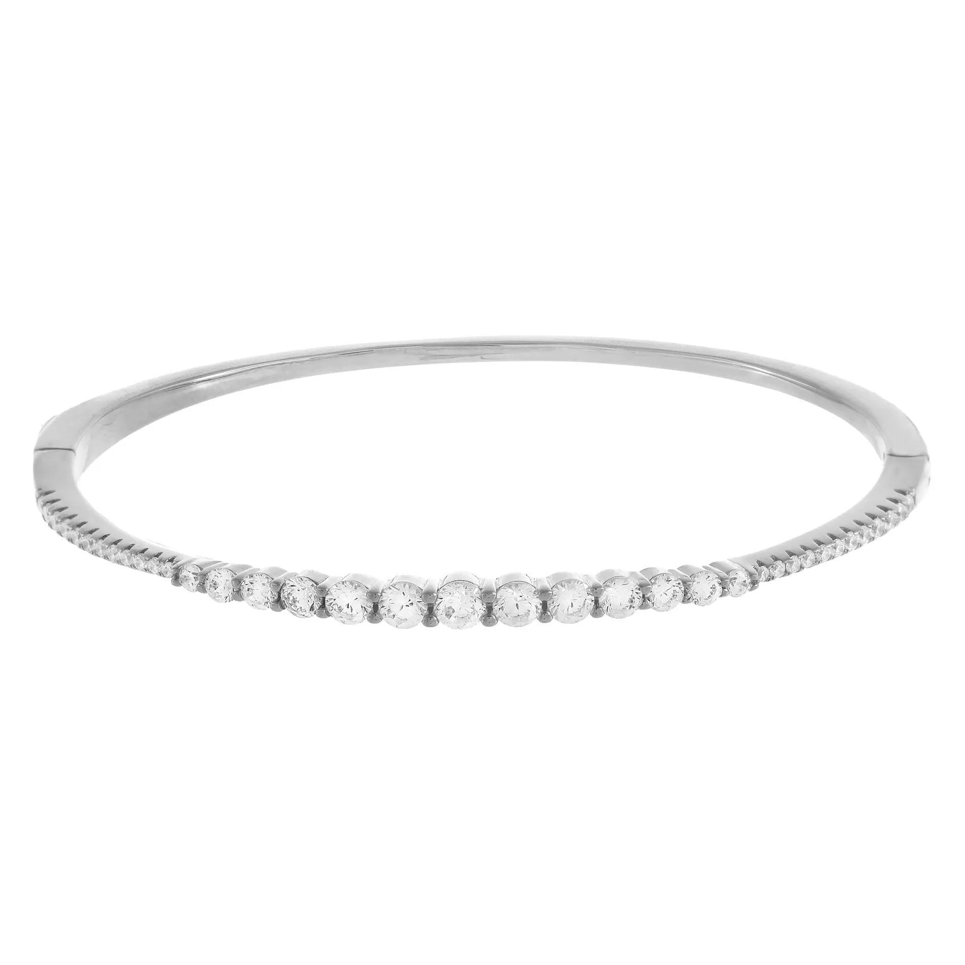 CZ Graduated Round Bangle