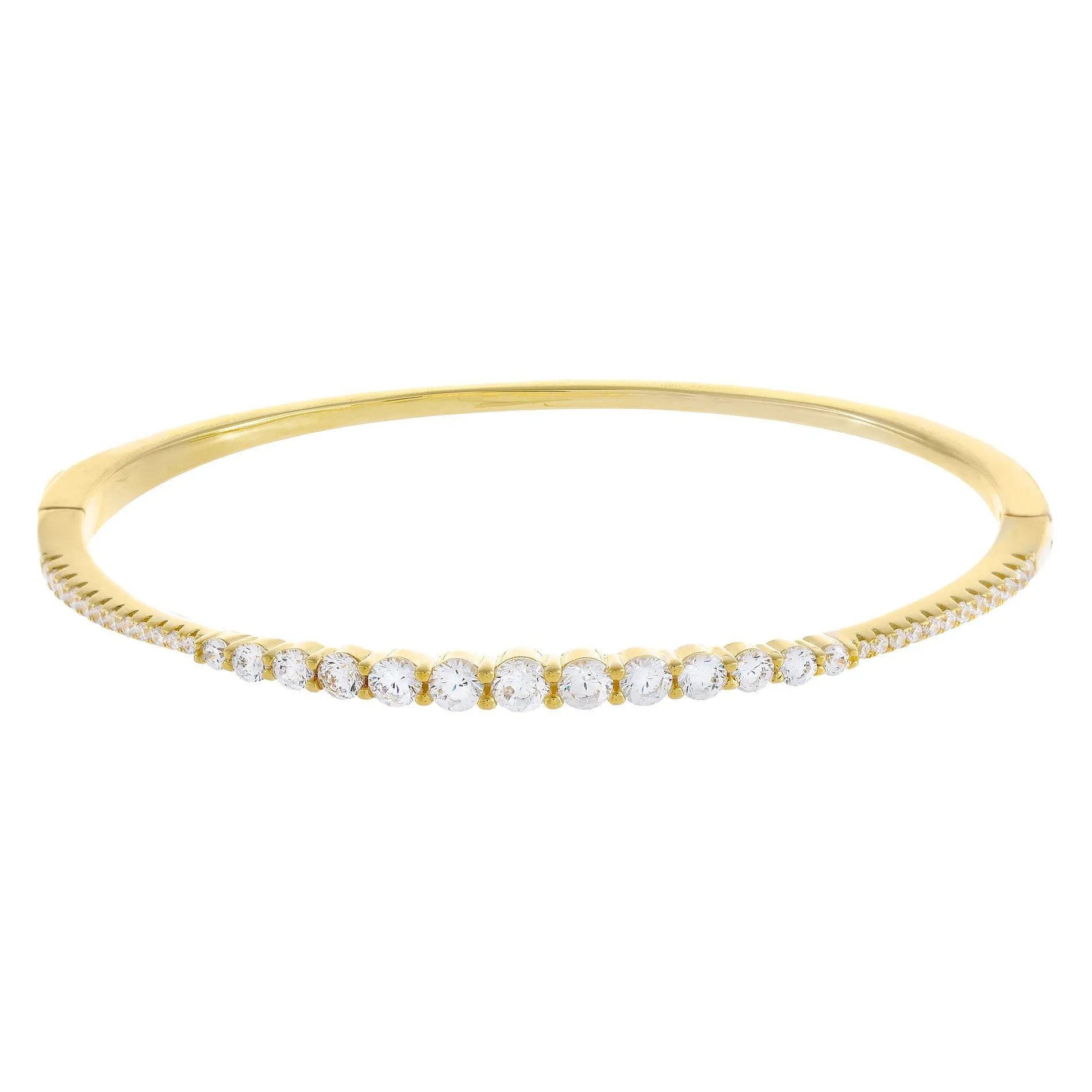 CZ Graduated Round Bangle