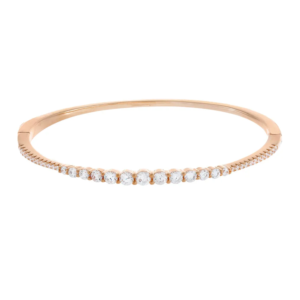 CZ Graduated Round Bangle