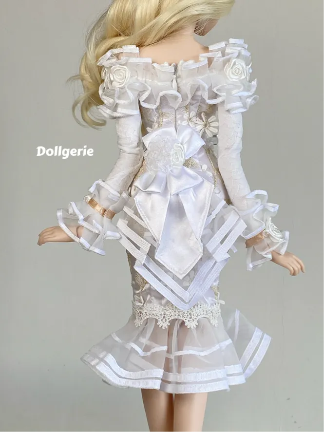 Daisy, the Off Shoulder Long Sleeves Fishtail Dress for SmartDoll