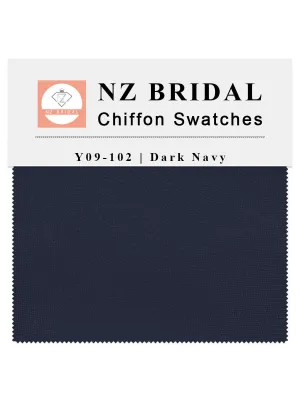 Dark Navy Fabric Swatch Samples Chiffon