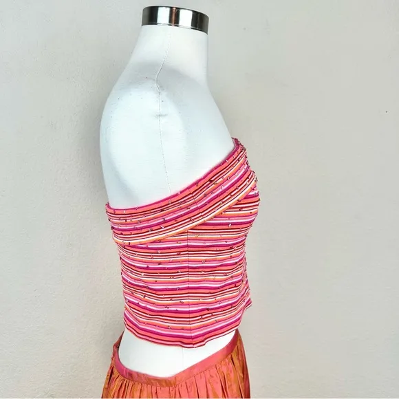 David Meister Crop Top &amp; Maxi Formal Skirt  Set