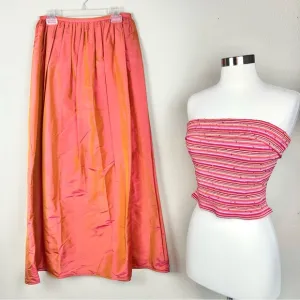 David Meister Crop Top &amp; Maxi Formal Skirt  Set