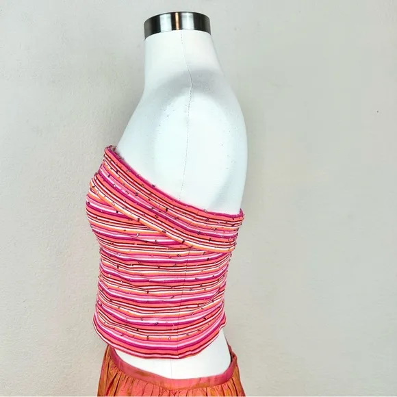 David Meister Crop Top &amp; Maxi Formal Skirt  Set
