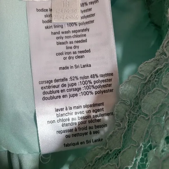 David's Bridal A-LINE chiffon one shoulder bridesmaid dress mint green Size 18