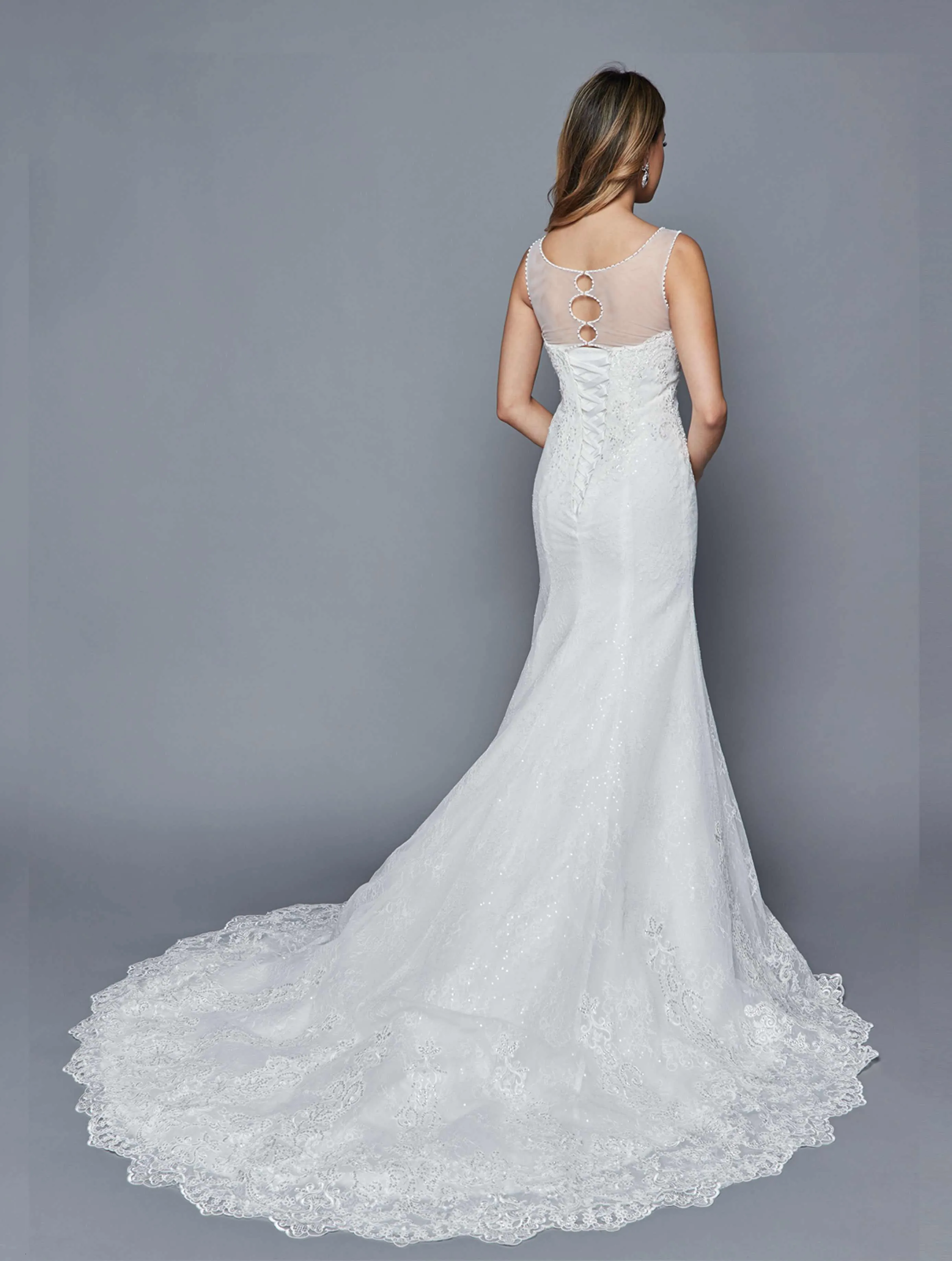 DeKlaire Bridal 411 Illusion Sweetheart Bodice Mermaid Style Wedding Gown