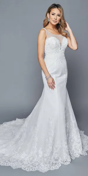 DeKlaire Bridal 411 Illusion Sweetheart Bodice Mermaid Style Wedding Gown