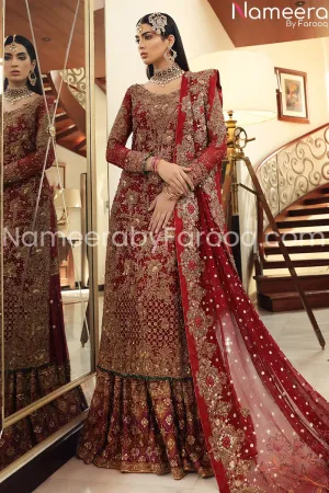 Designer Bridal Dress Pakistani in Red Color 2021 #BB123