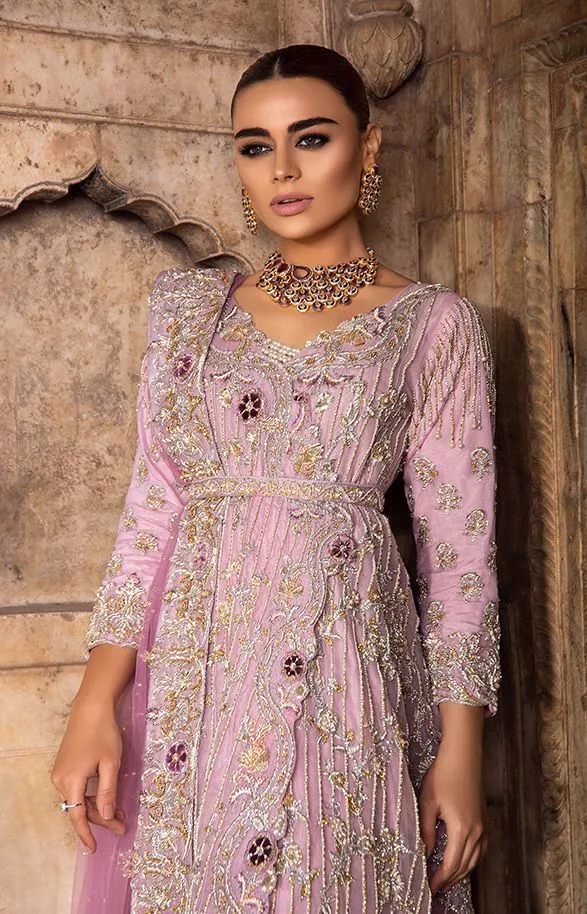 Designer Bridal Wedding Outfit in Lilac Color #Y6004