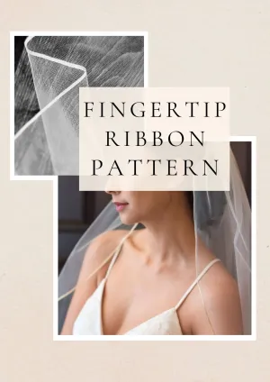 DIY Ribbon Edge Fingertip Length Wedding Veil Pattern