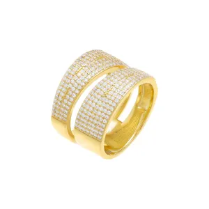 Double Wide Pavé Ring