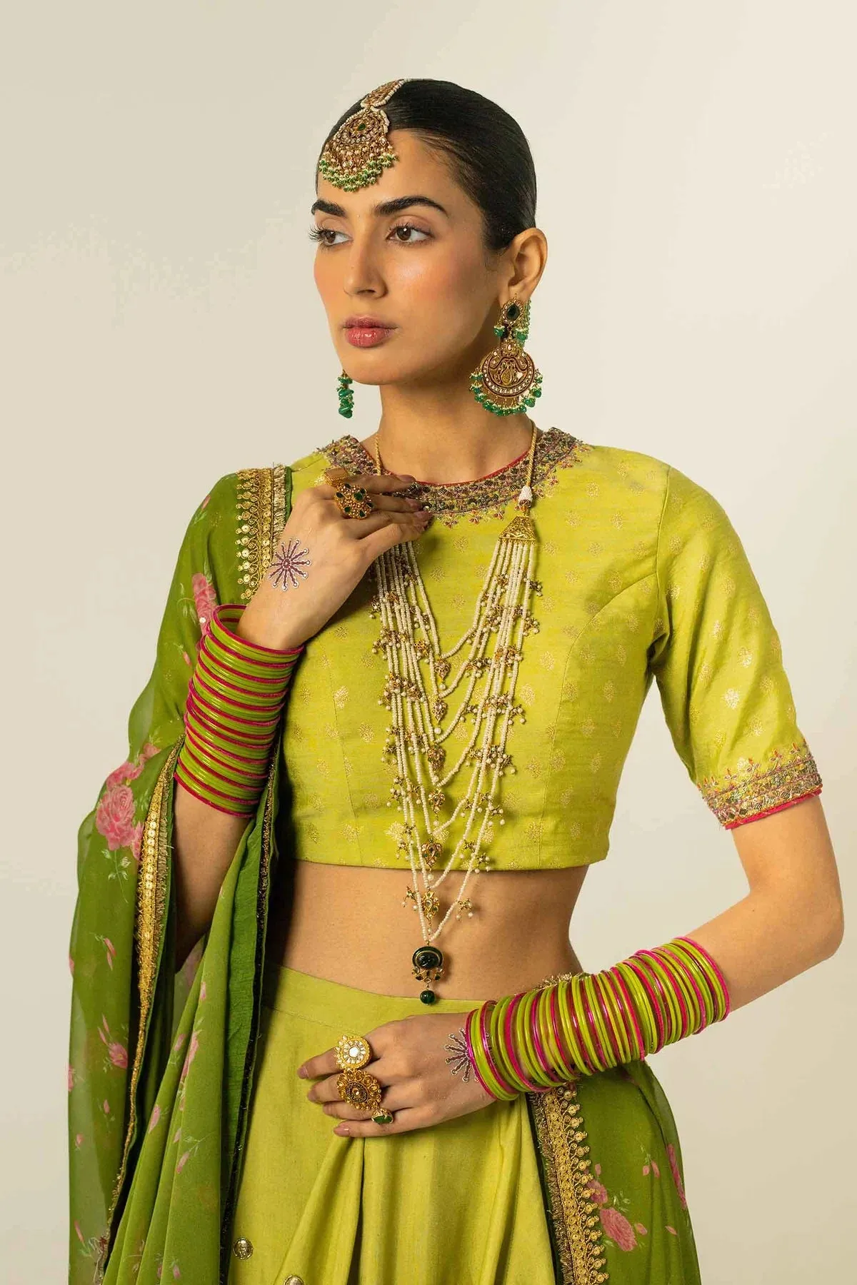 Dress in Royal Choli and Lehenga Style