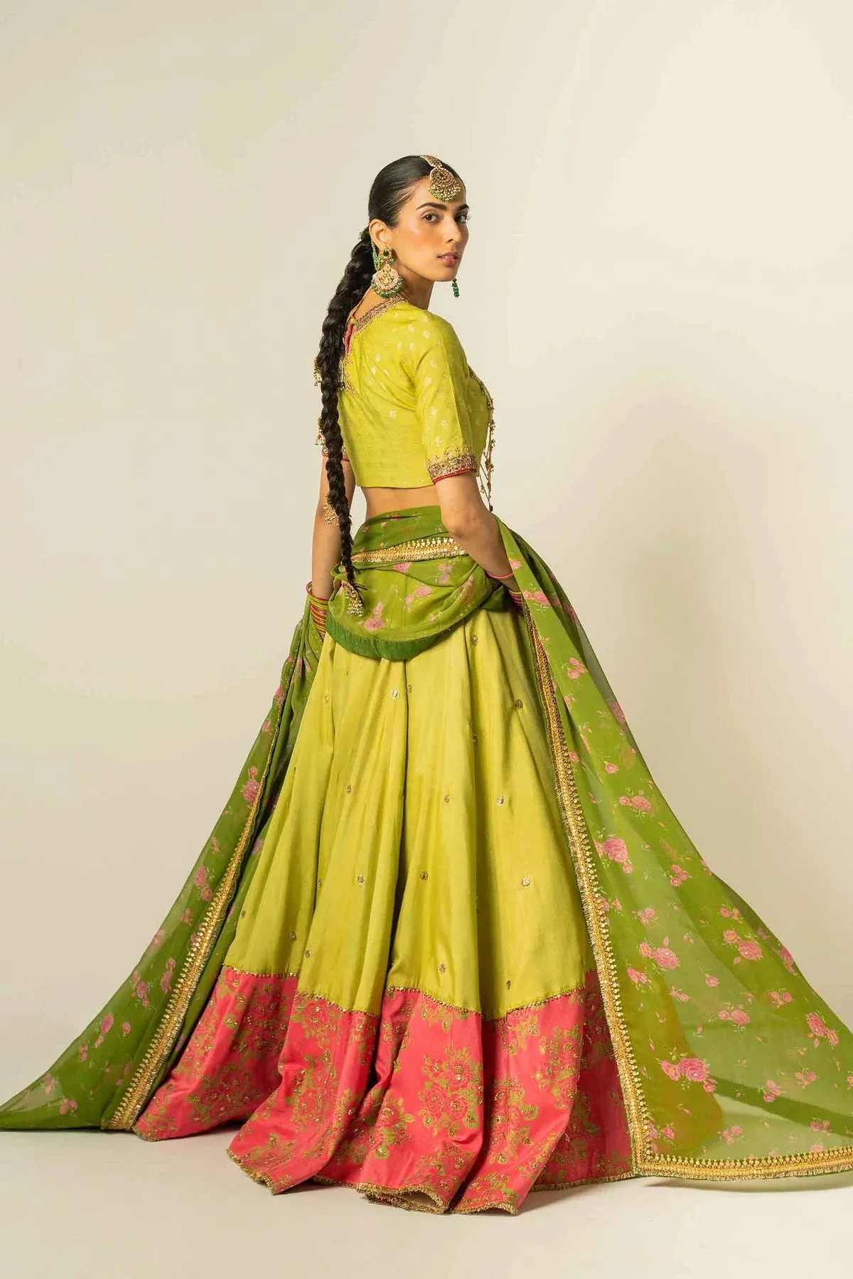 Dress in Royal Choli and Lehenga Style