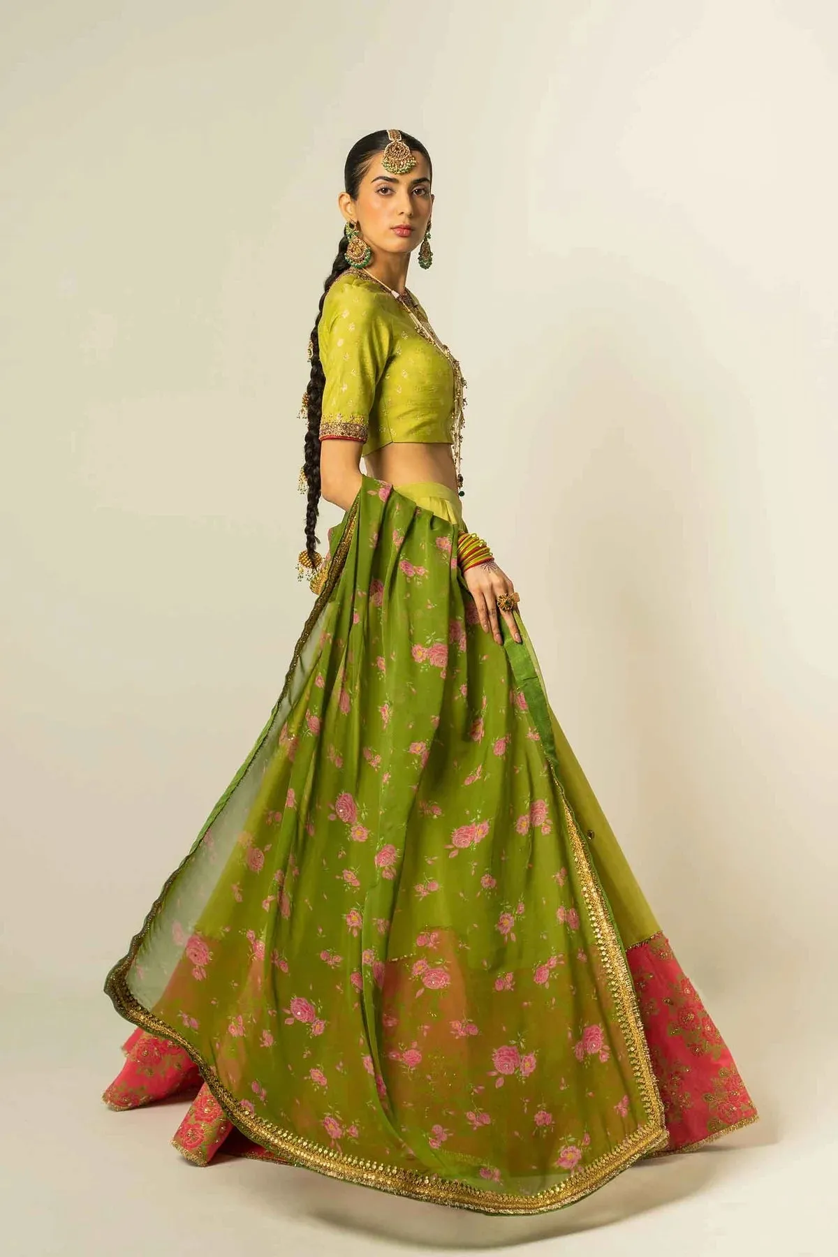 Dress in Royal Choli and Lehenga Style