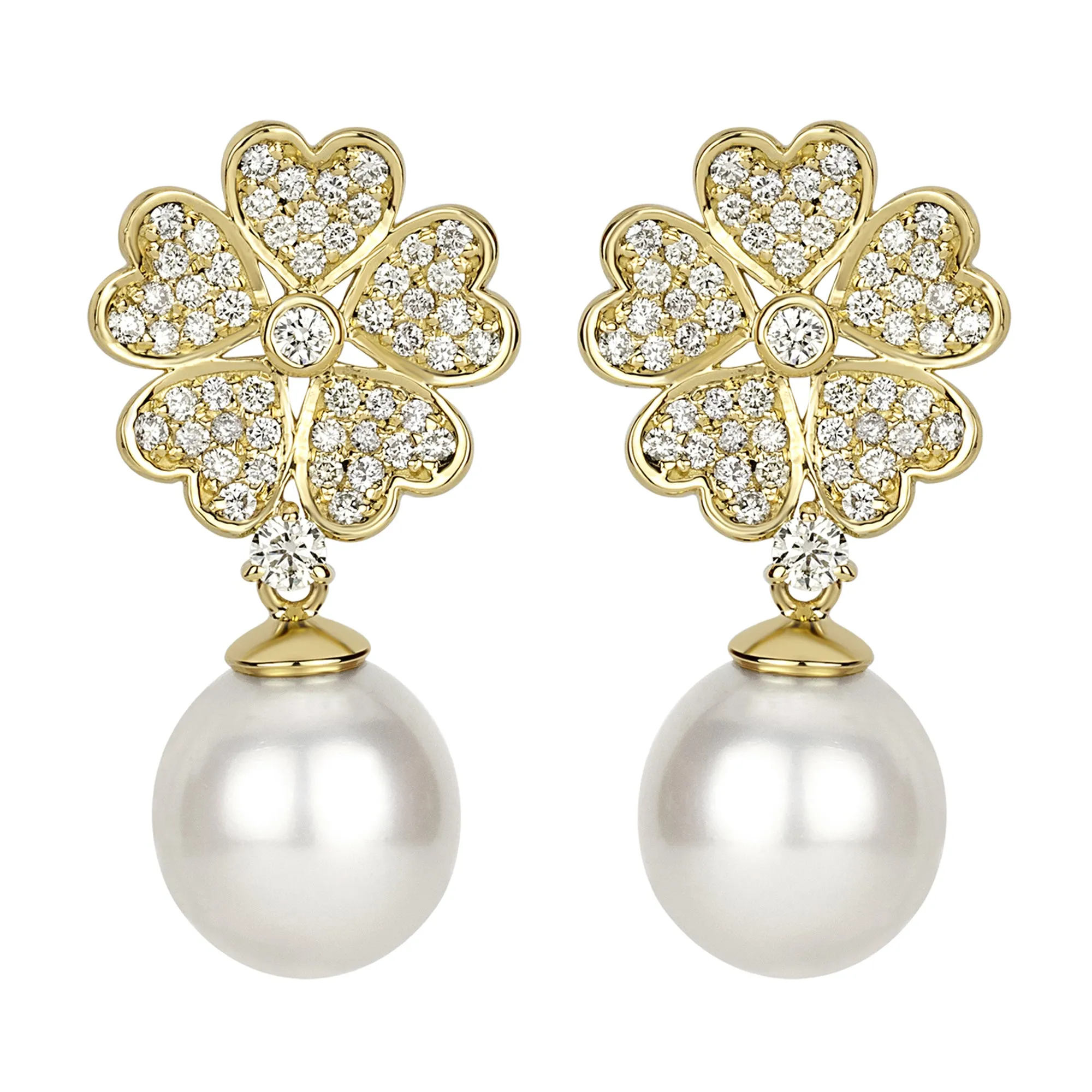 Earrings - South Sea Pearl And Diamond