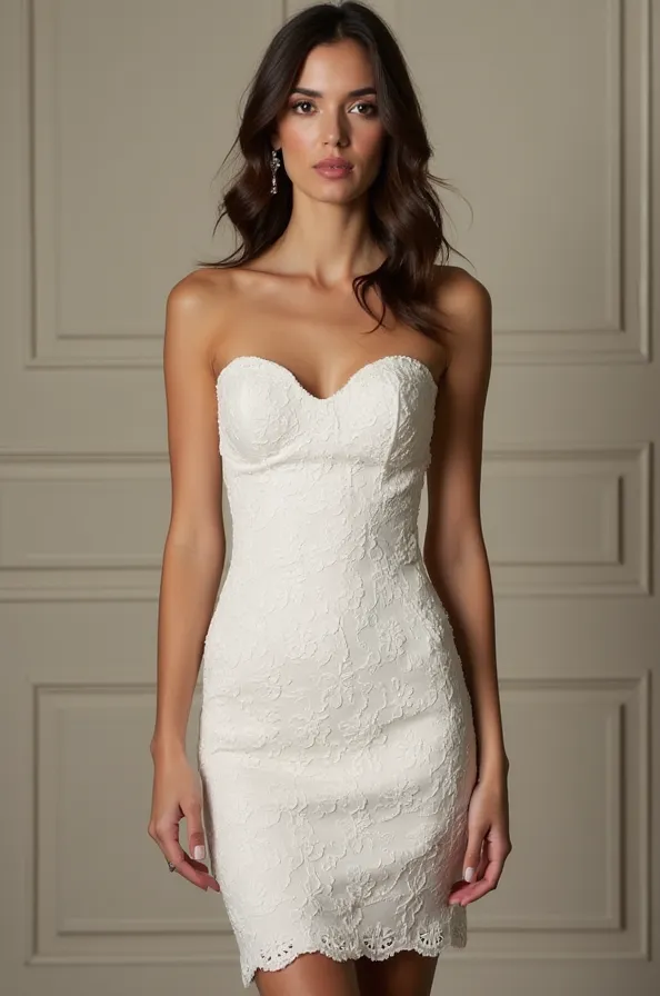 Elegant Short Lace Wedding Dress – 2025 Collection | فستان زفاف قصير من الدانتيل | Vestido de Novia Corto de Encaje | Robe de Mariée Courte en Dentelle
