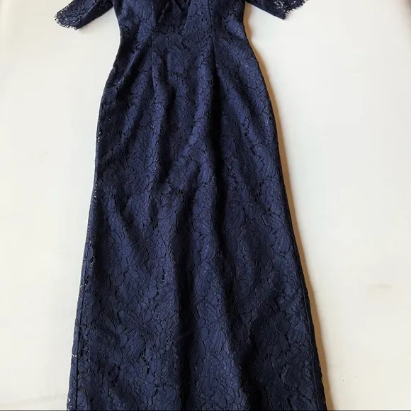 Eliza J Lace Overlay Formal Maxi Dress