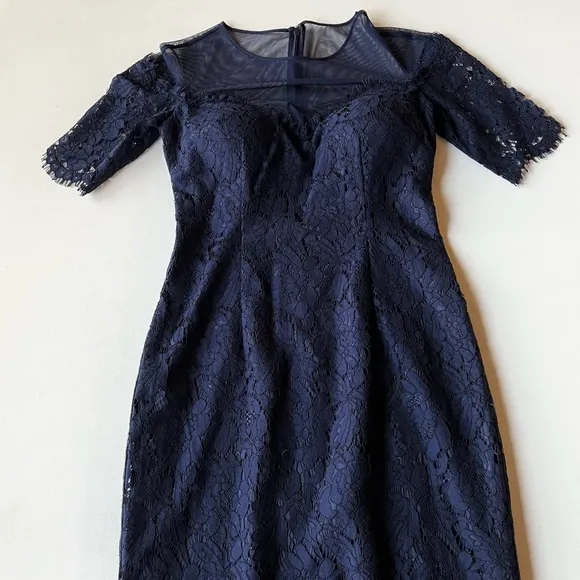 Eliza J Lace Overlay Formal Maxi Dress