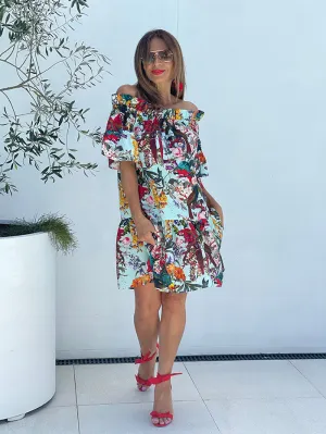 Elle Off The Shoulder Dress - Floral