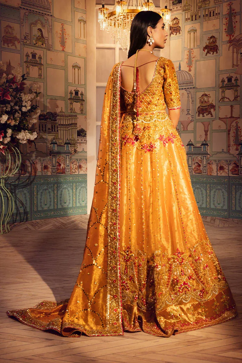 Embellished Yellow Lehenga Choli Pakistani Mehndi Dresses