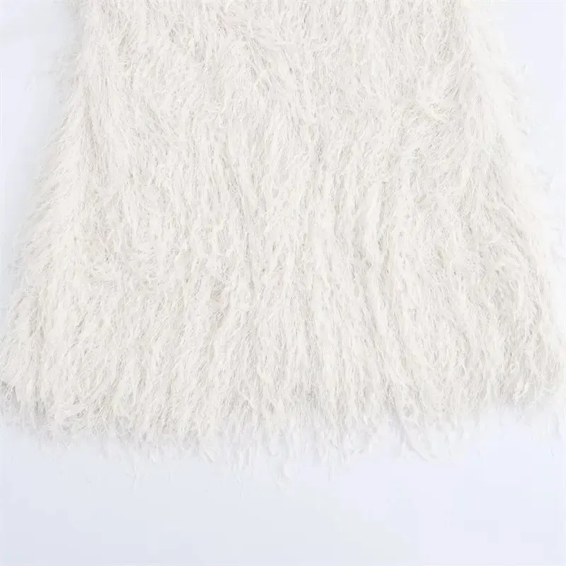 Erin White Tassel Sleeveless Mini Dress