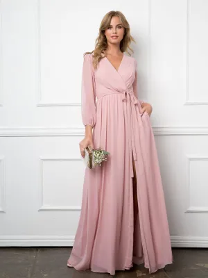 Eva Size XL 3410 Dusty Rose Bridesmaid Dress