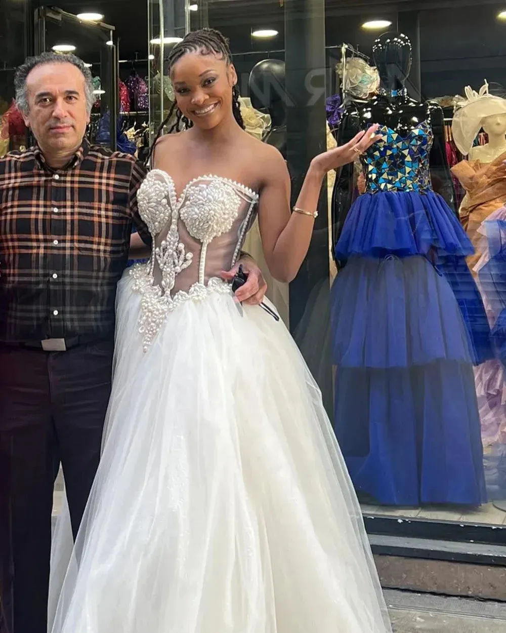 Exquisite Boho Wedding Gowns For Women Strapless Tulle Pearls Bridal Dress Corset Wedding Dresses Custom Made