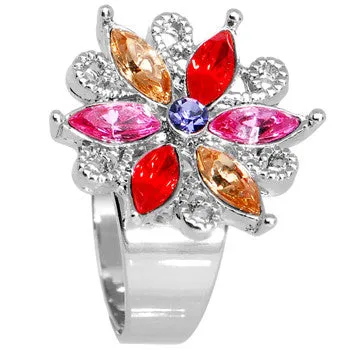 Fanciful Flower Adjustable Ring