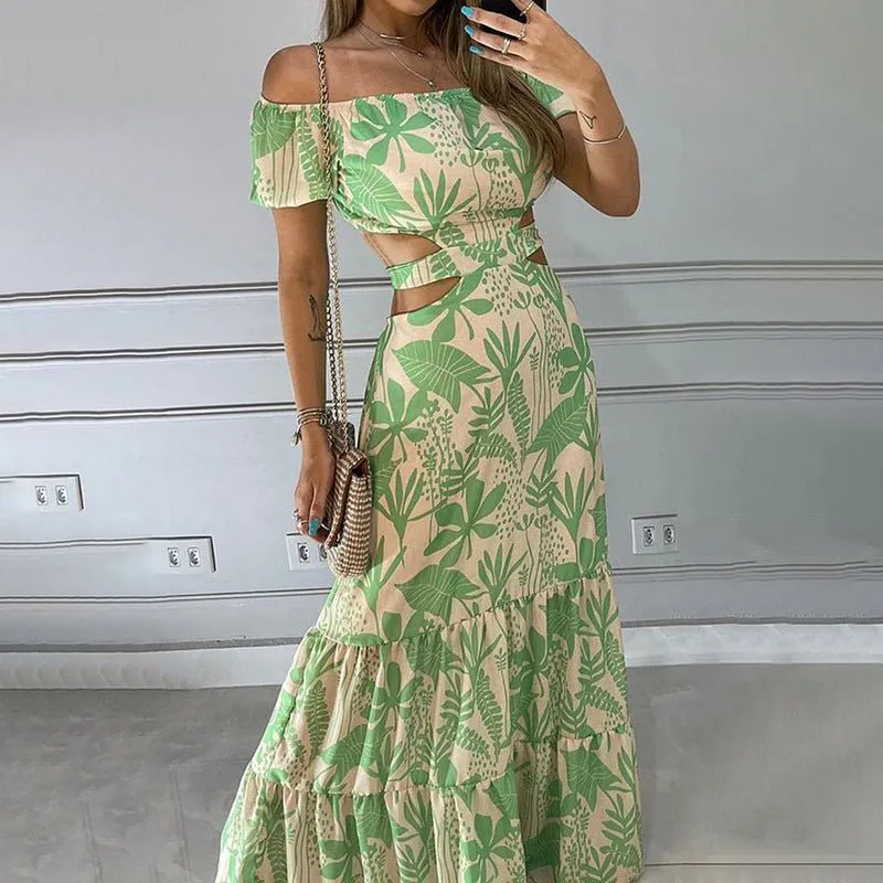Farida - Stylish Off Shoulder Woman's Dress