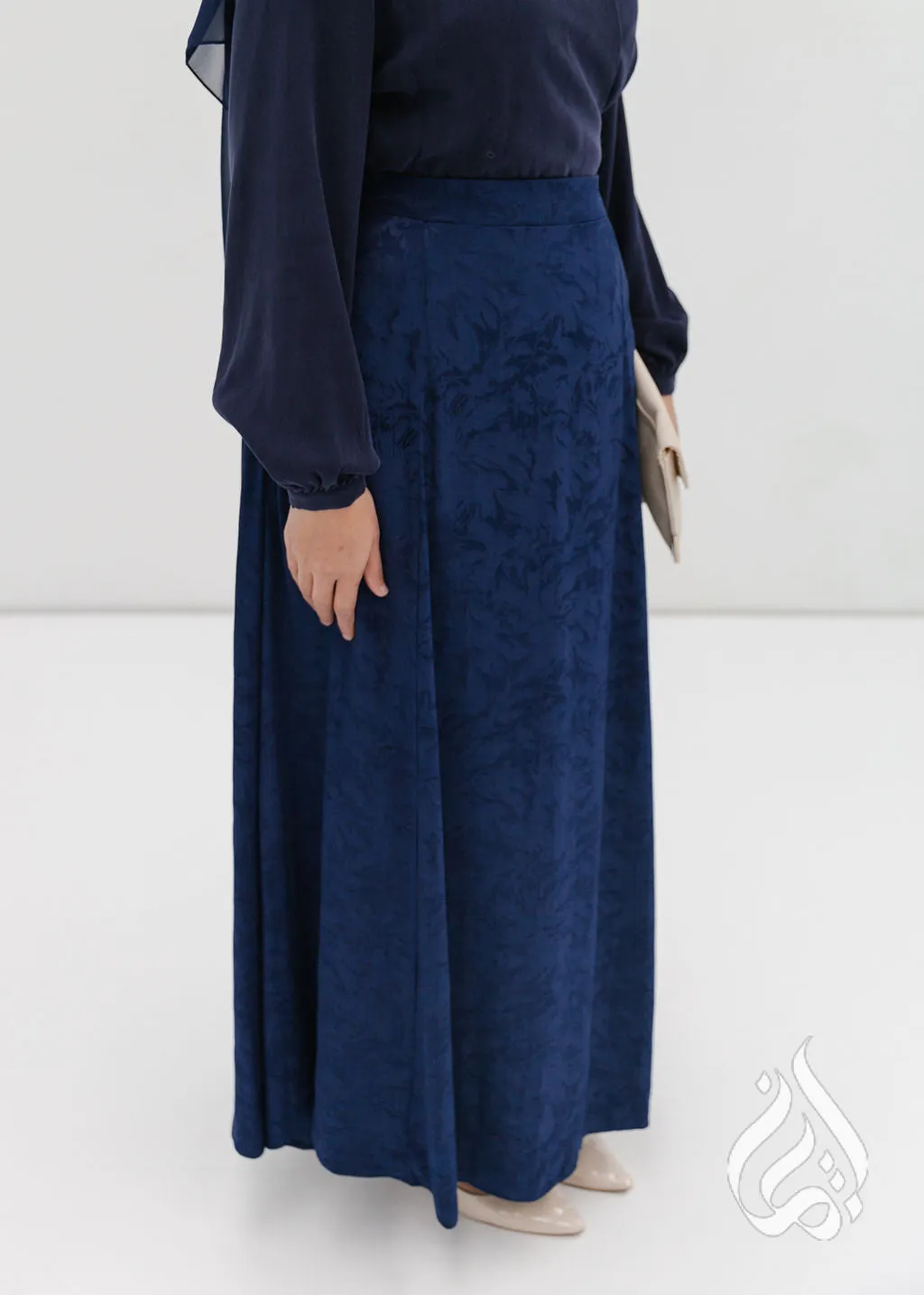 Flare Maxi Skirt - Dawn Navy