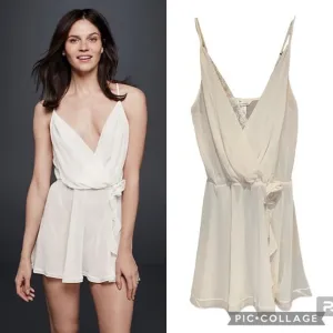 Flora Nikrooz Chiffon Tank Babydoll Negligée Slip Ivory Size S