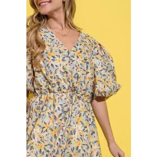 Floral Puff Dress