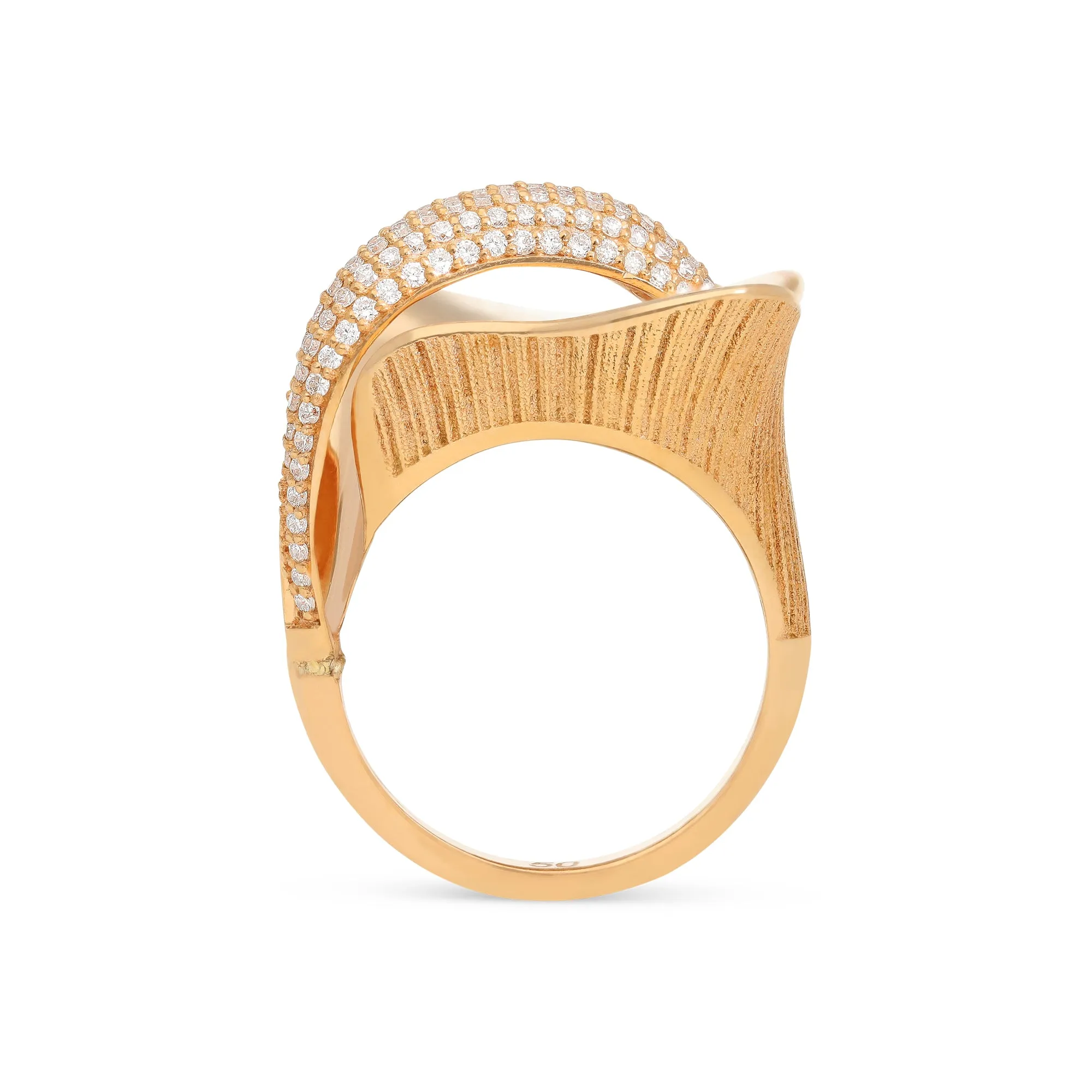 Floral Rose Gold Cocktail Ring