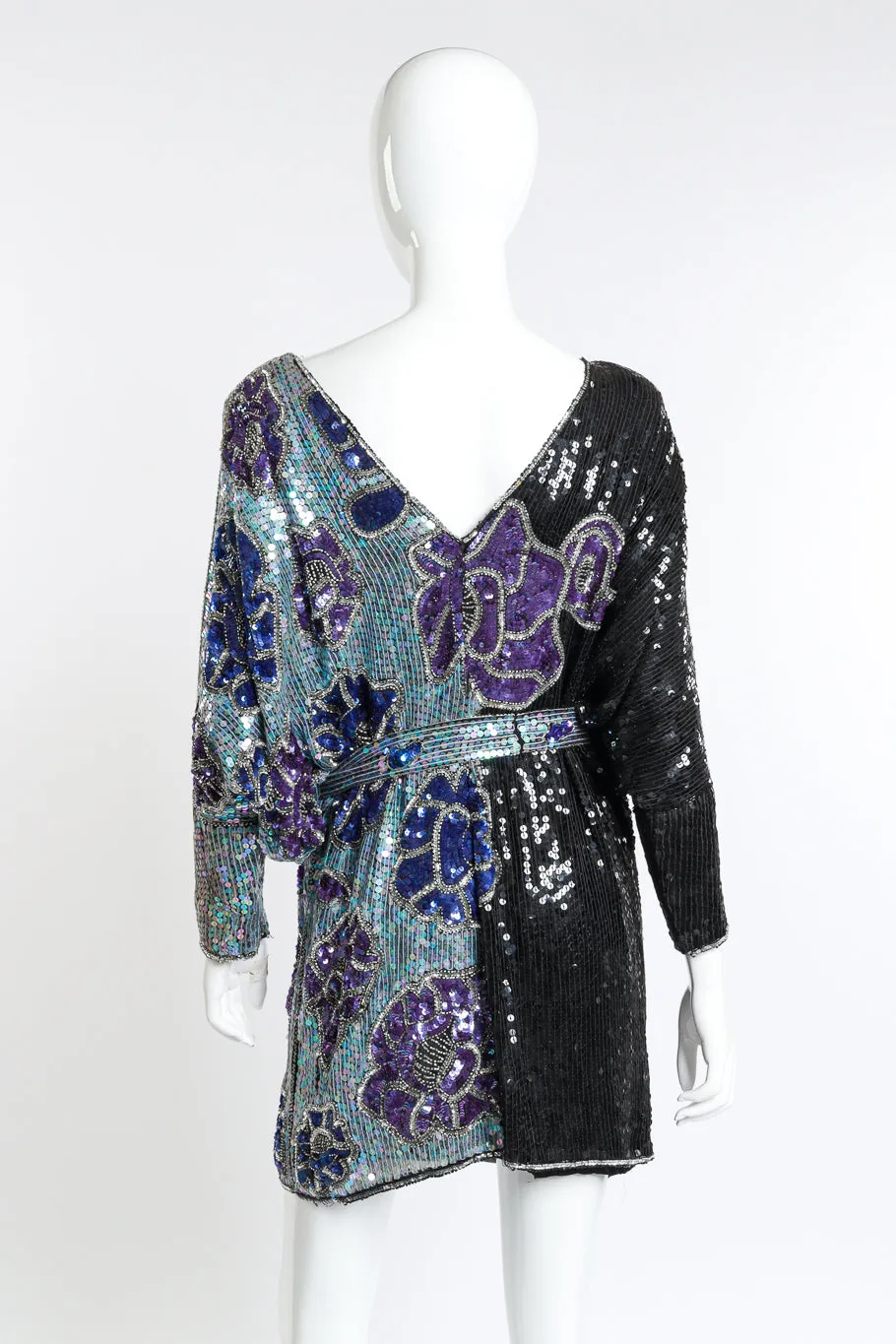 Floral Sequin Cocktail Dress