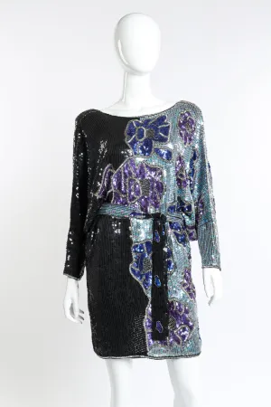 Floral Sequin Cocktail Dress