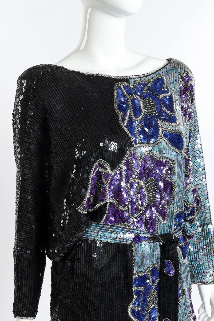 Floral Sequin Cocktail Dress