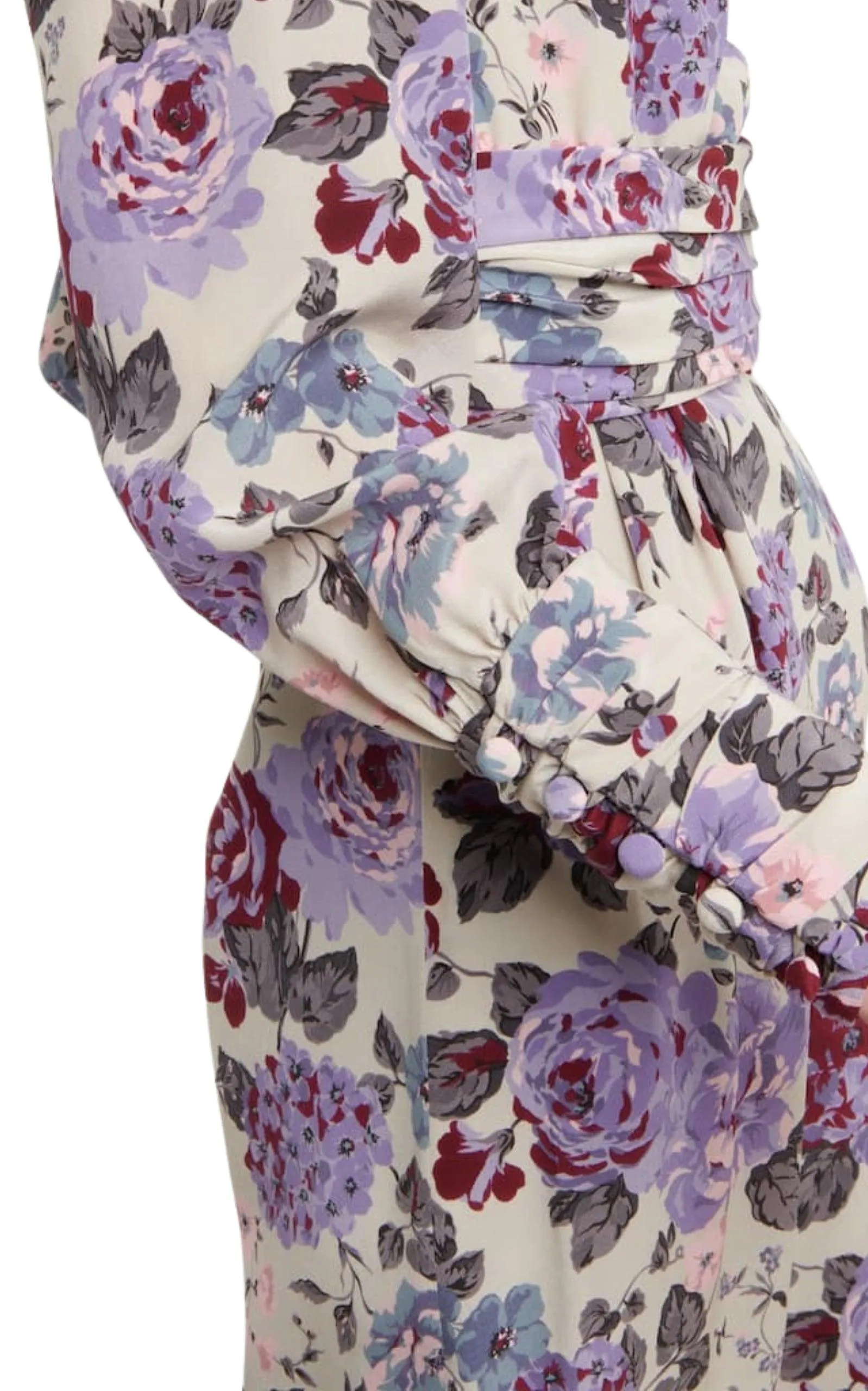 Floral Silk Midi Dress