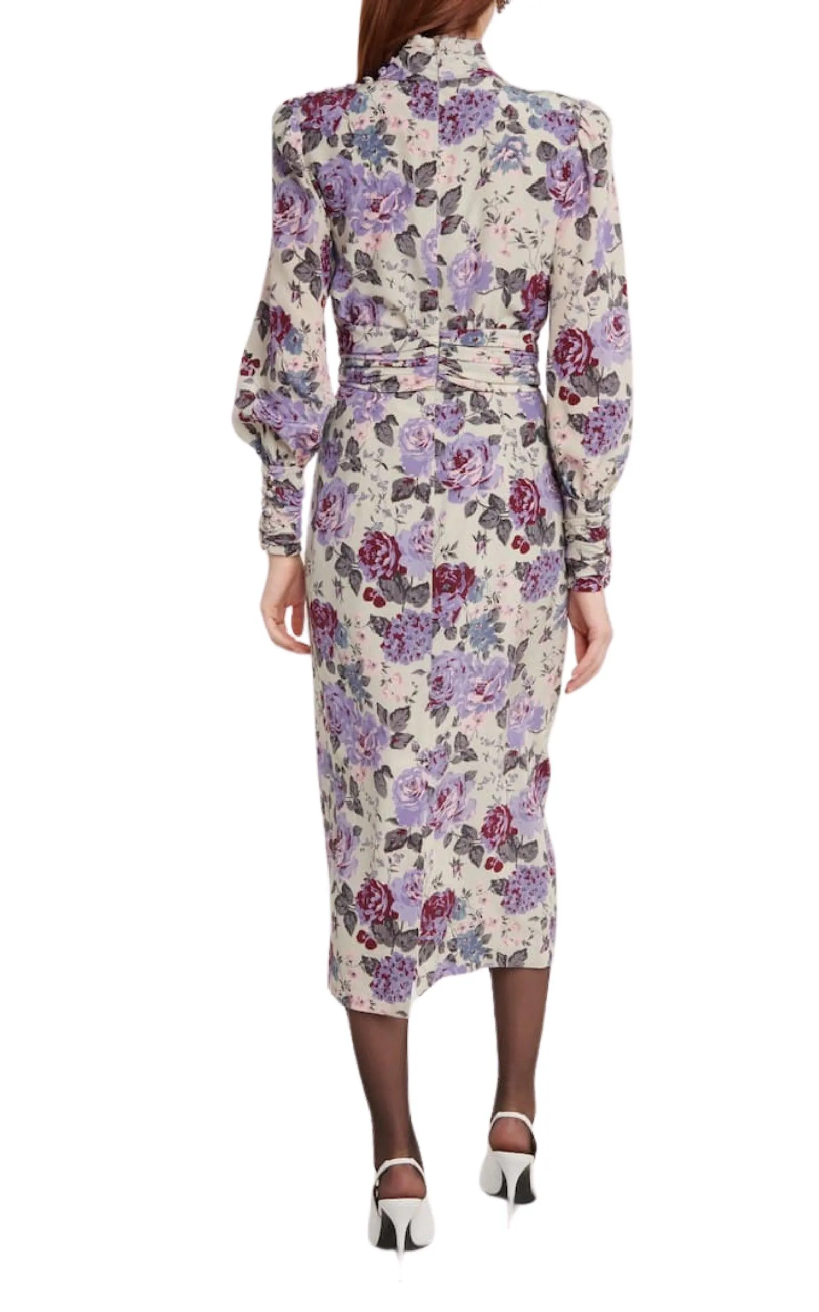 Floral Silk Midi Dress