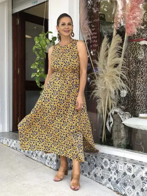 Florin Dress - Mustard Floral